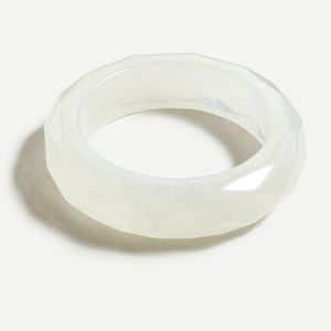 J Crew White/Clear Faceted Resin Bracelet